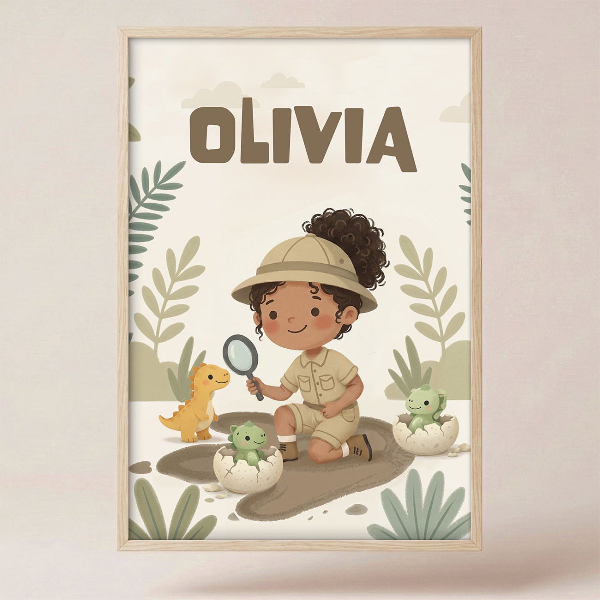 Dino Explorer – Custom Poster - Tiny Lines