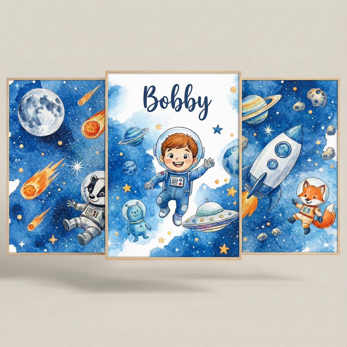 Space Adventure – Custom Poster Set - Tiny Lines
